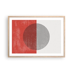 Poster in einem Rahmen aus heller Eiche - Auf den Punkt gebracht - 70x50 cm