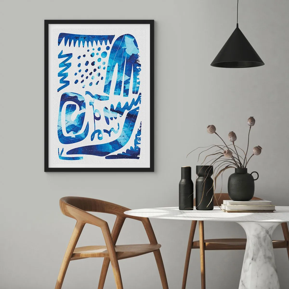 Poster in einem schwarzem Rahmen - Zurück zu den Wurzeln - 30x40 cm