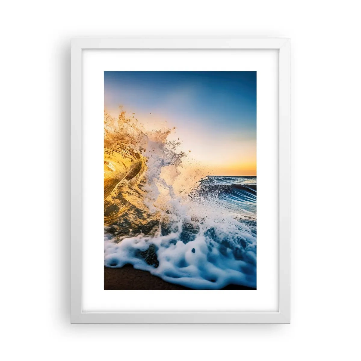 Poster in einem weißen Rahmen - Spaß im Sand - 30x40 cm