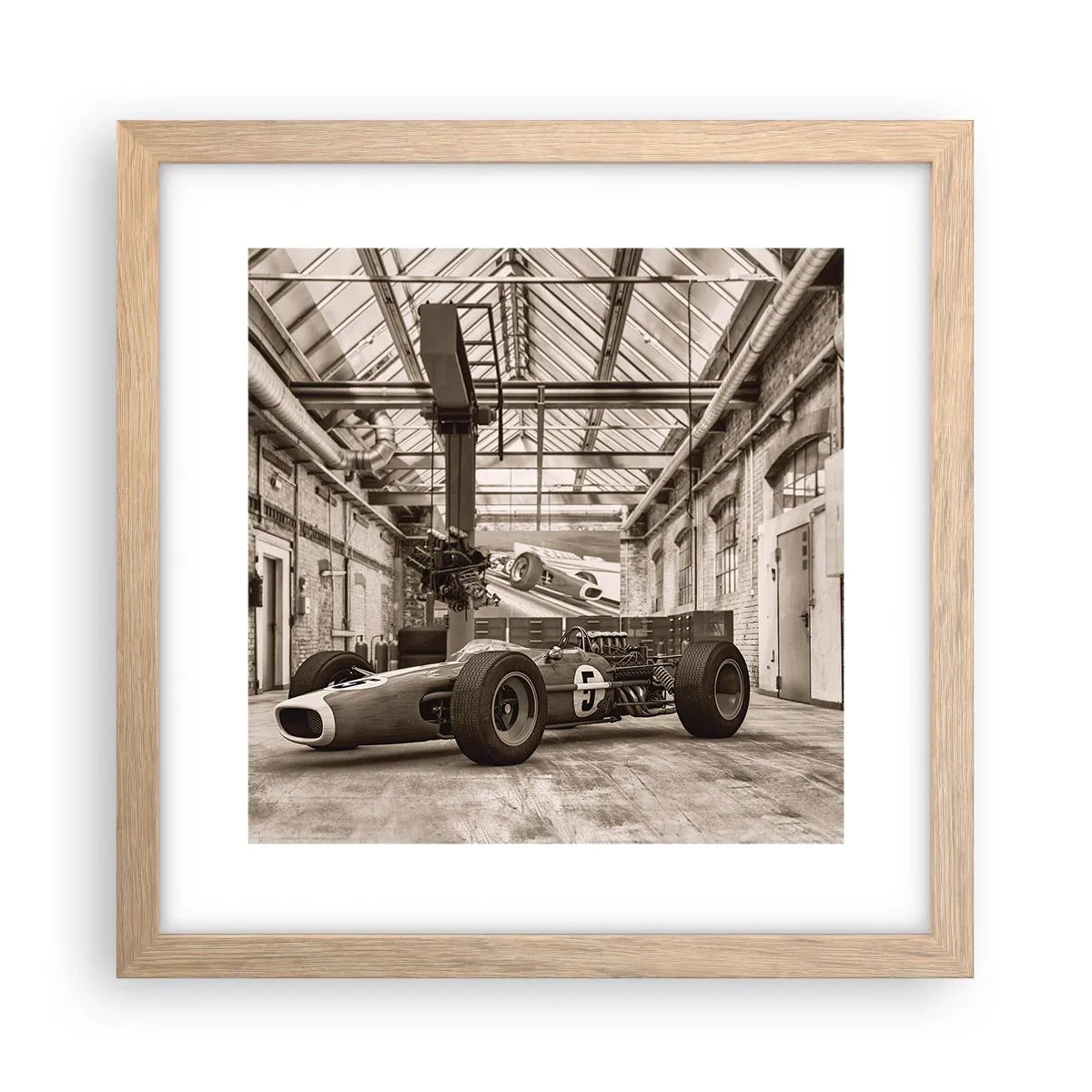 Poster in einem Rahmen aus heller Eiche - Die Siegerruhe - 30x30 cm