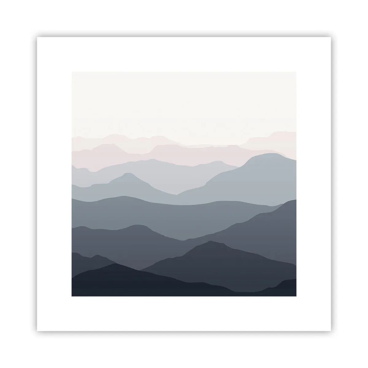 Poster - Wellen der Berge - 30x30 cm