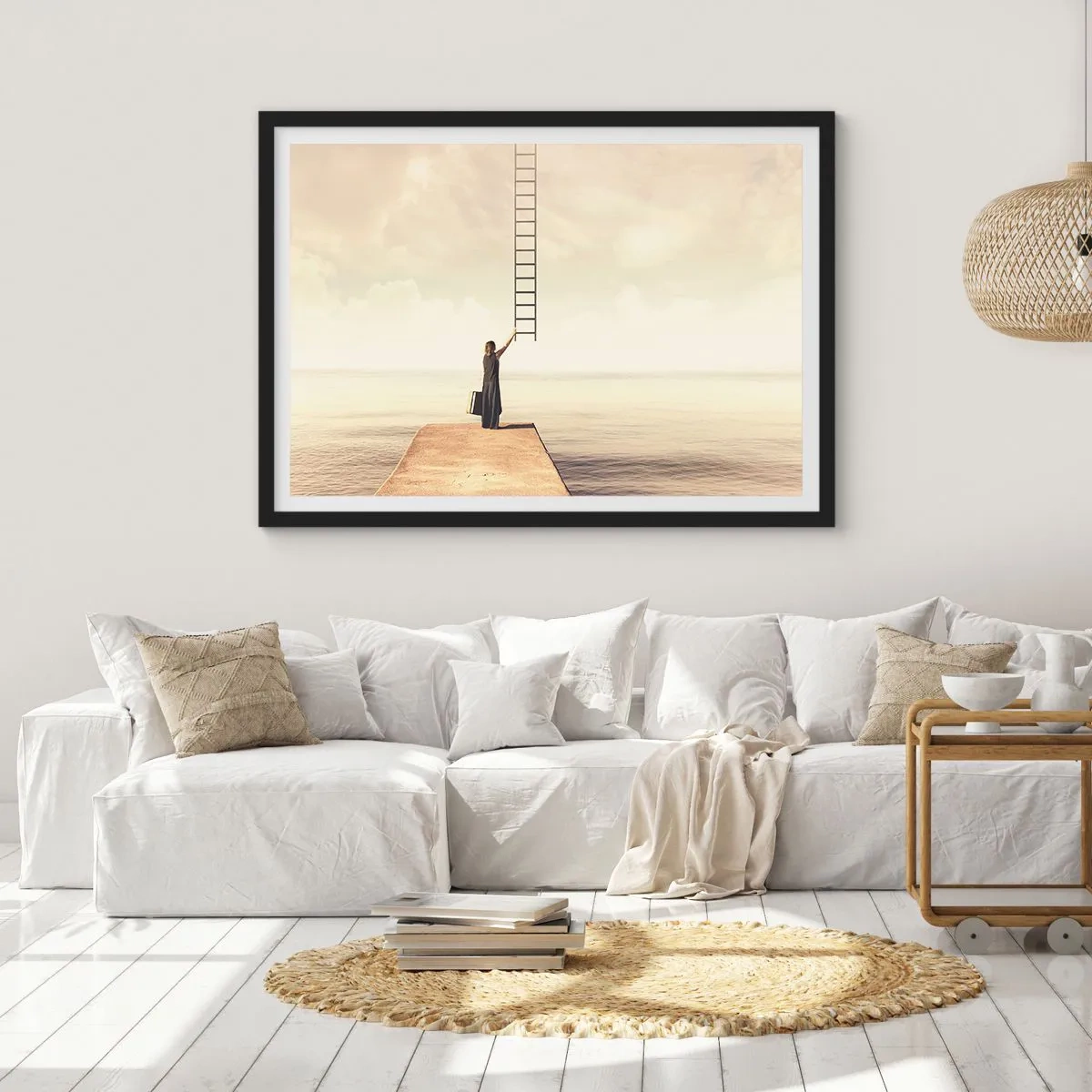 Poster in einem schwarzem Rahmen - Eine magische Reise - 91x61 cm