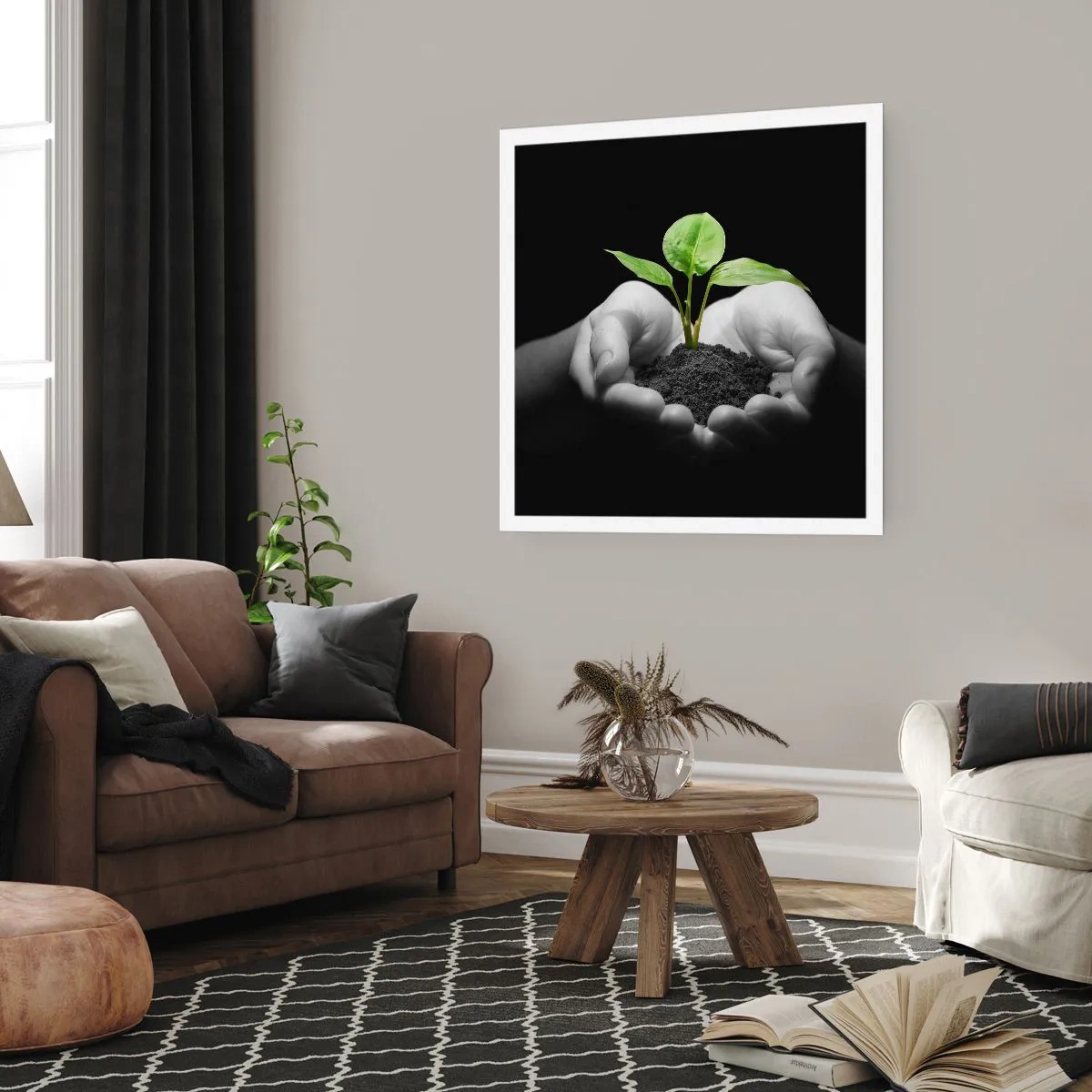 Poster - Ich liebe die Natur, ich beschütze sie - 30x30 cm