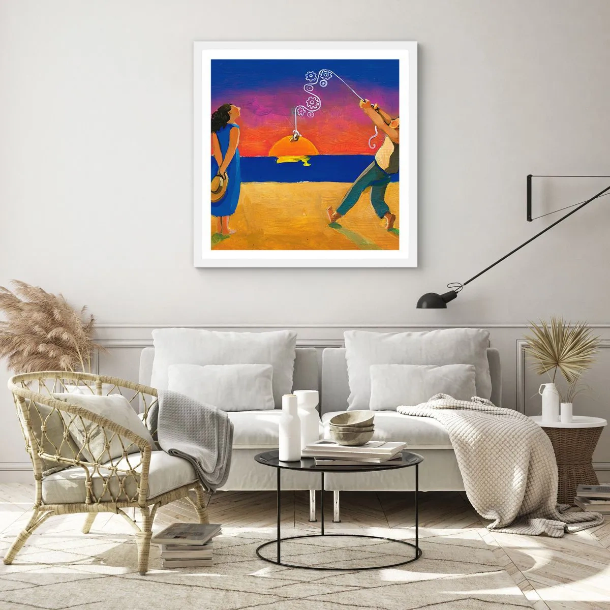 Poster in einem weißen Rahmen - Mehr als ein Sternchen vom Himmel - 30x30 cm