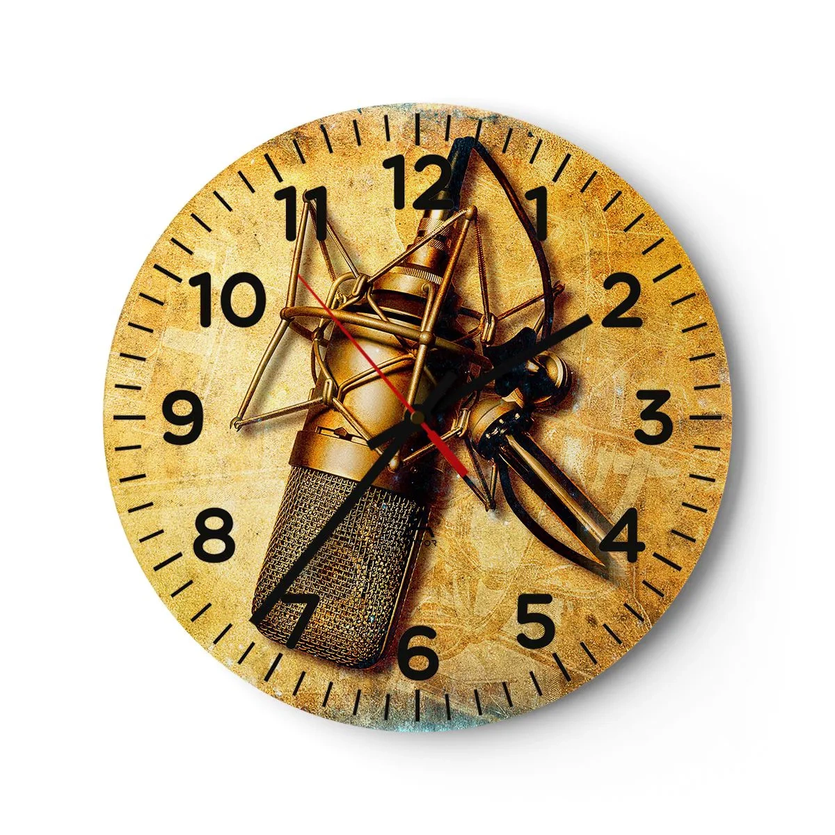 Wanduhr - Glasuhr - Die goldenen Jahre des Radios - 40x40 cm