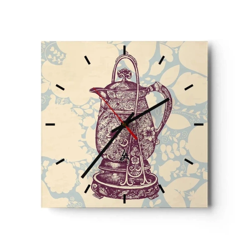 Wanduhr - Glasuhr - Schönheit des Alltags - 40x40 cm