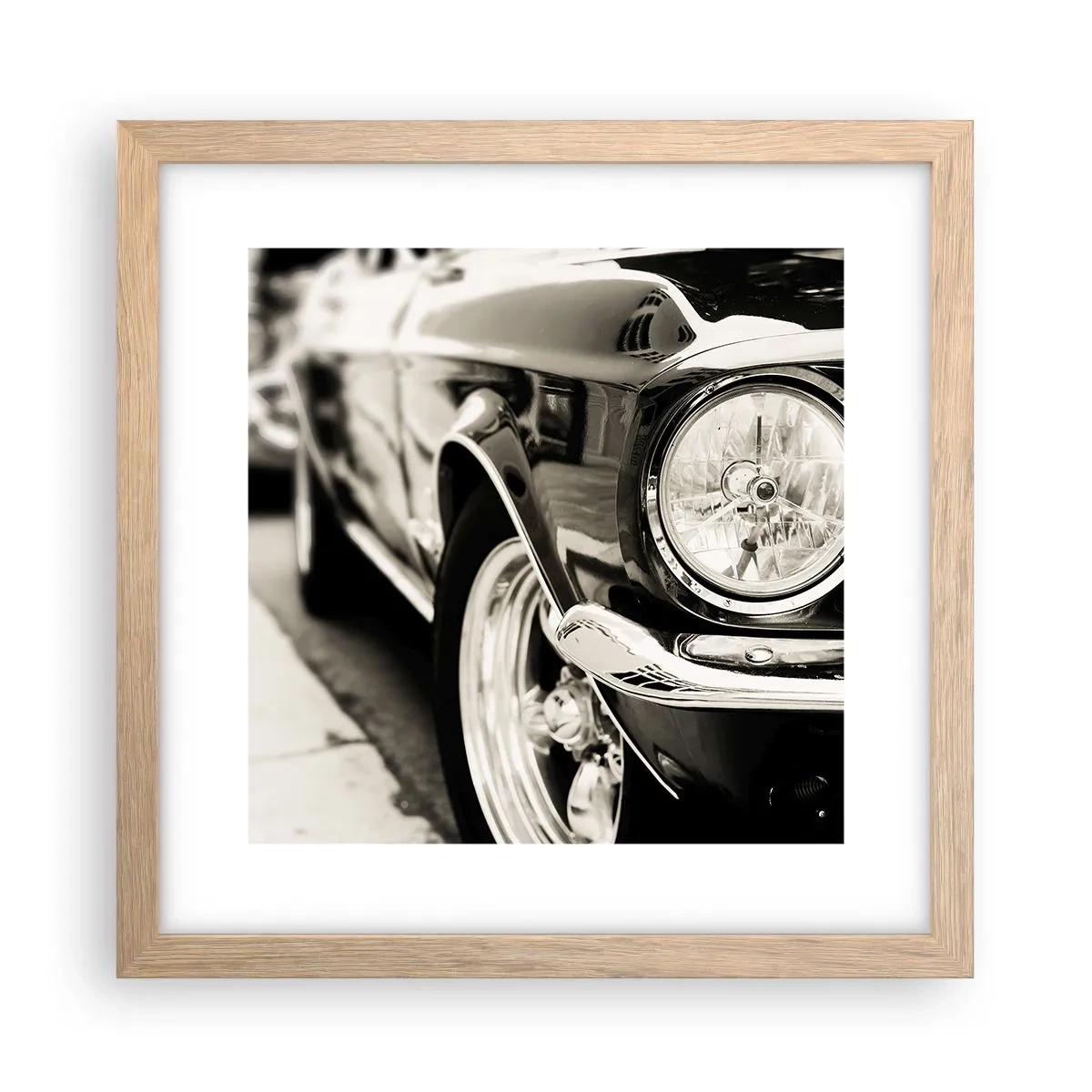 Poster in einem Rahmen aus heller Eiche - Dauerhafter Glanz - 30x30 cm