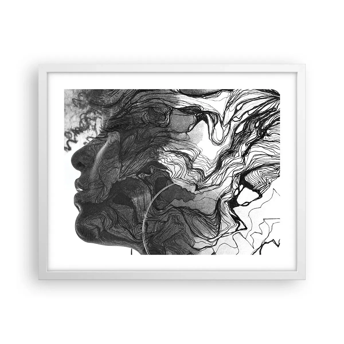 Poster in einem weißen Rahmen - Verstrickt in Träume - 50x40 cm