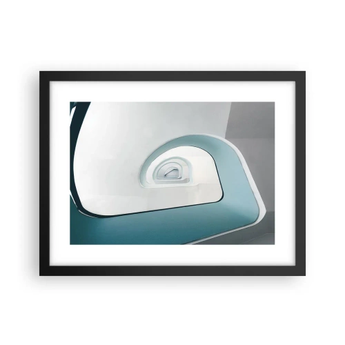 Poster in einem schwarzem Rahmen - Bis zum Ende des Blaus - 40x30 cm