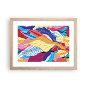 Poster in einem Rahmen aus heller Eiche - Buntes Durcheinander - 40x30 cm