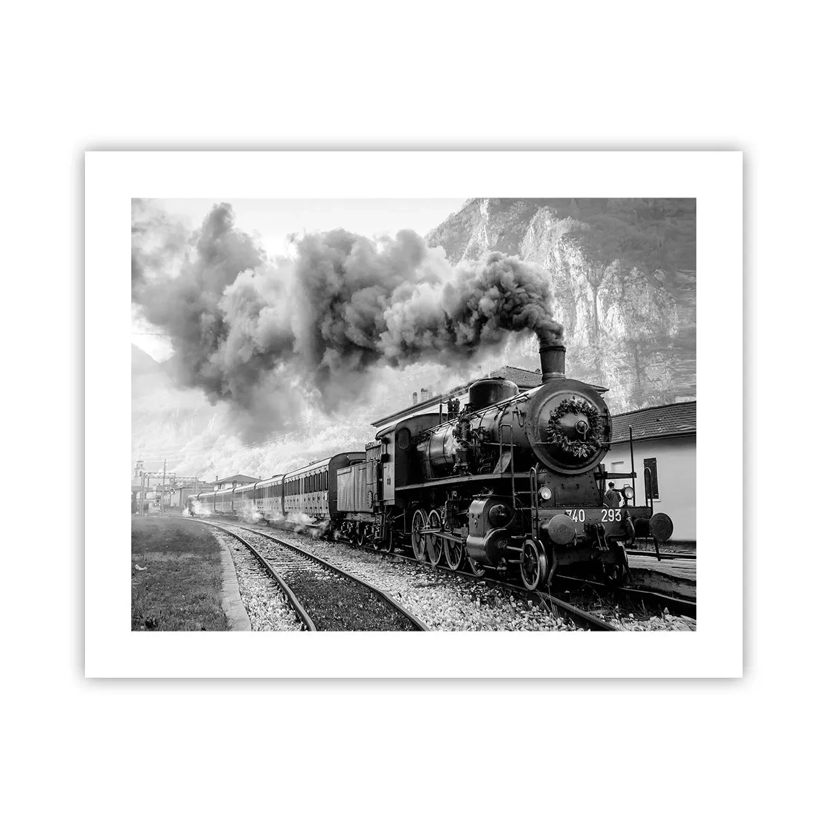Poster - Steht am Bahnhof ... - 50x40 cm