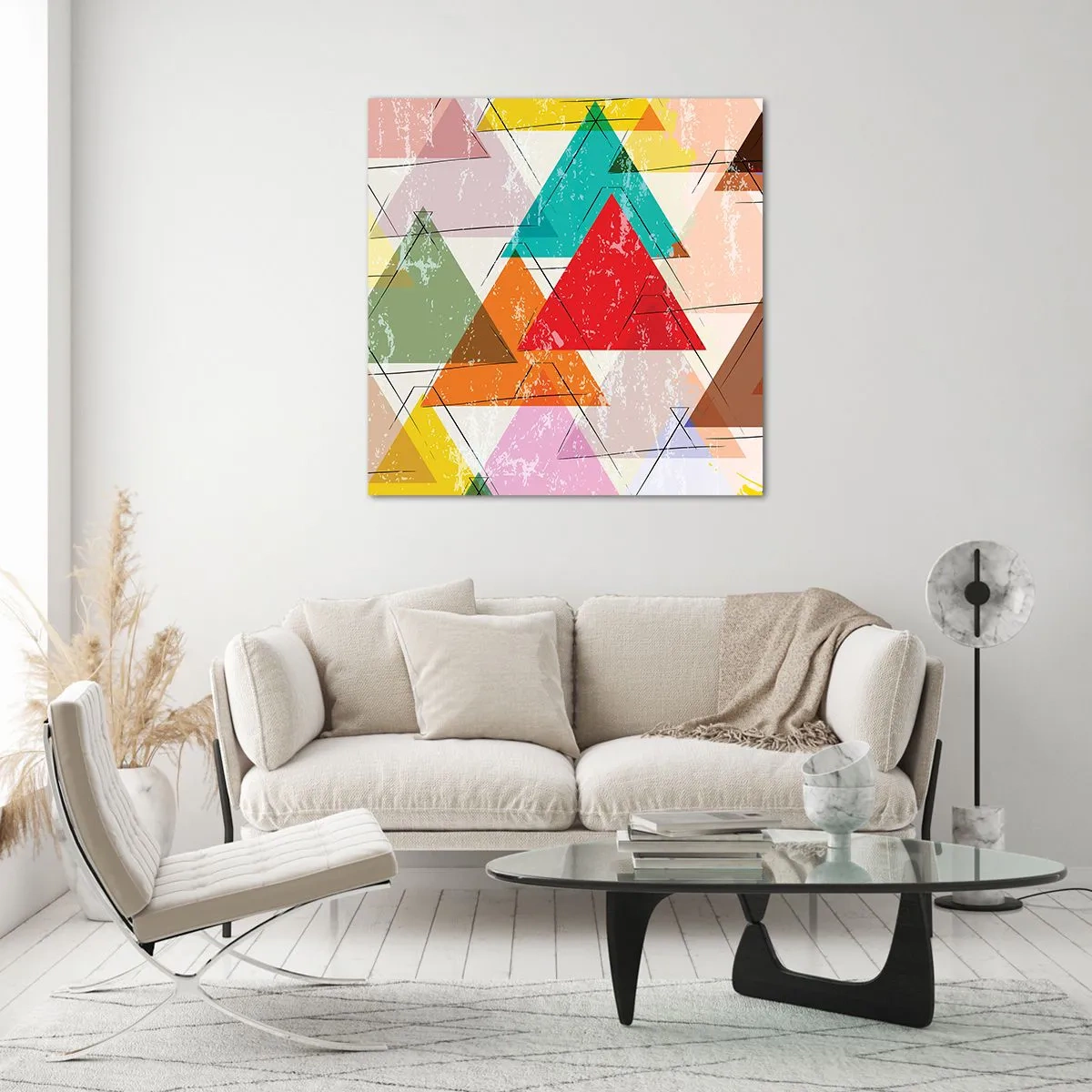 Glasbild - Bild auf glas - Drei mal drei - 50x50 cm