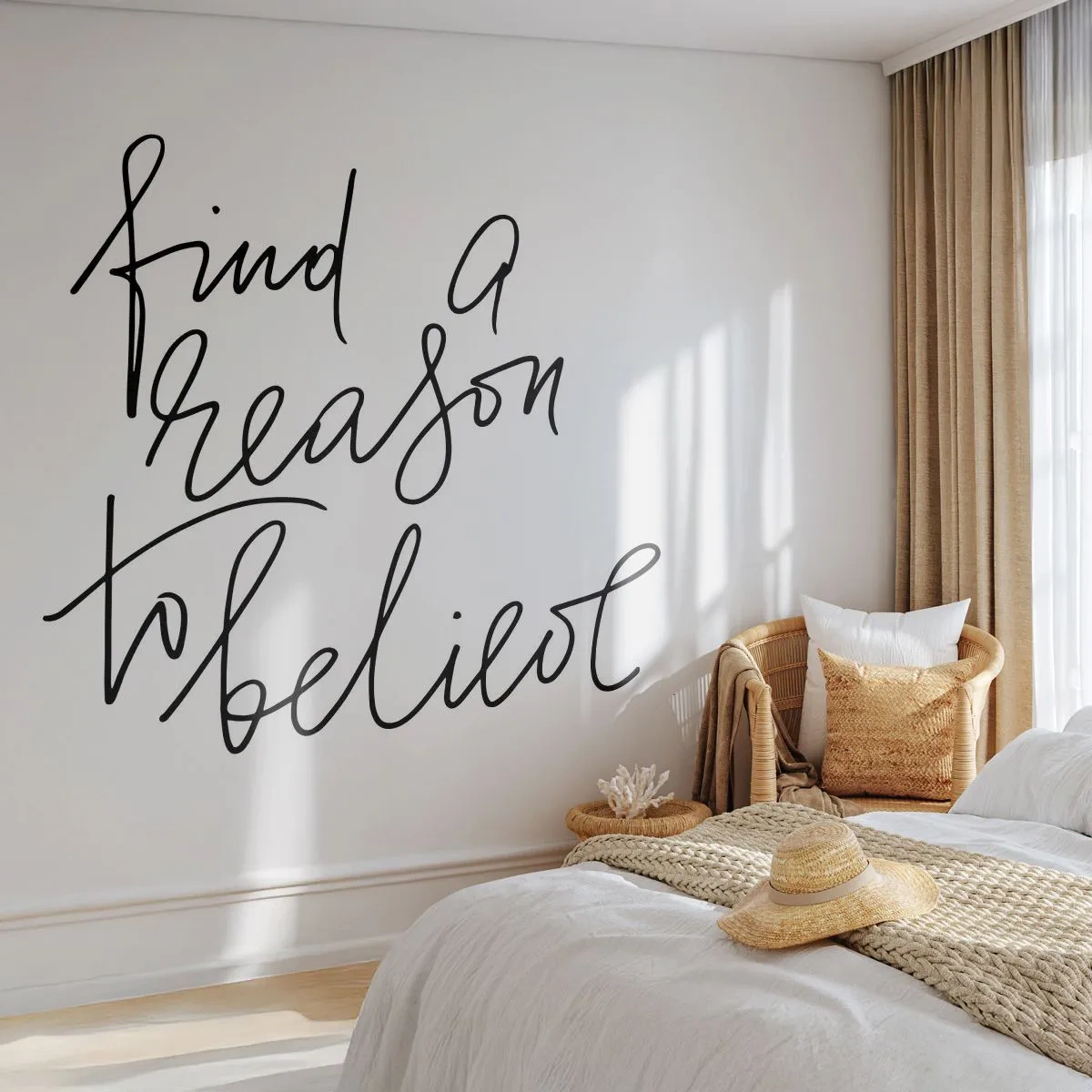 Fototapete Premium Sand - Inspirierendes Zitat - 100x70cm - Es ist möglich - Moderne Wanddekoration für Wohnzimmer und Schlafzimmer ARTTOR