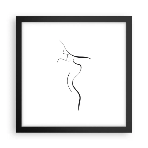 Poster in einem schwarzem Rahmen - Flüchtig wie eine Welle - 30x30 cm