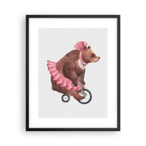 Poster in einem schwarzem Rahmen - Was für ein Affentheater! - 40x50 cm