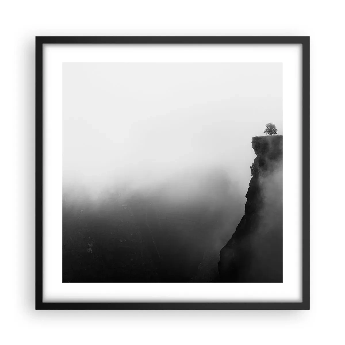 Poster in einem schwarzem Rahmen - Am Rande der Welt - 50x50 cm