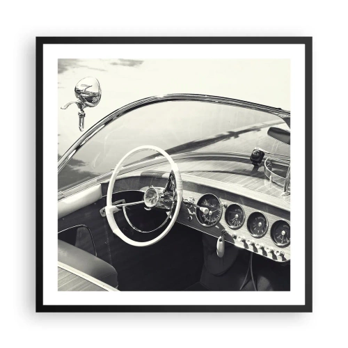 Poster in einem schwarzem Rahmen - Wetter für die Reichen - 60x60 cm