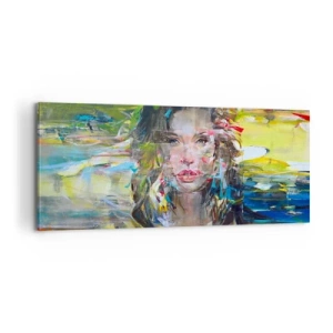 Bild auf Leinwand - Leinwandbild - Hinter der Luft ein Vorhang - 100x40 cm