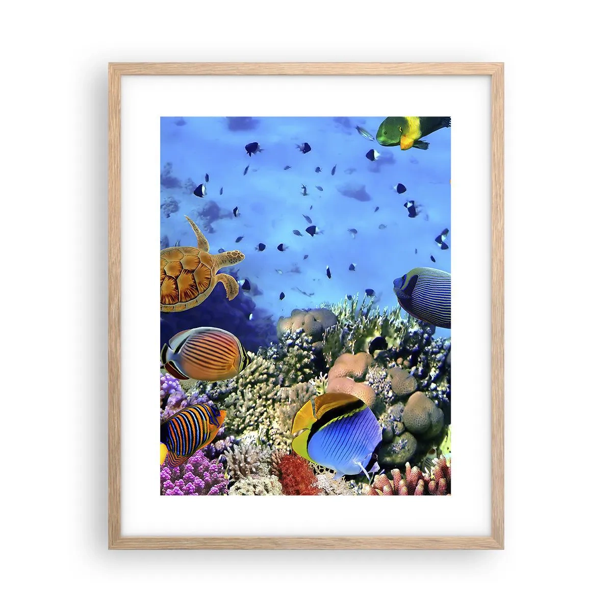 Poster in einem Rahmen aus heller Eiche - Und was wissen wir über das Leben ... - 40x50 cm