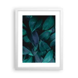 Poster in einem weißen Rahmen - Grün in sich selbst - 30x40 cm