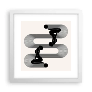 Poster in einem weißen Rahmen - Sinnliche Symmetrie - 30x30 cm