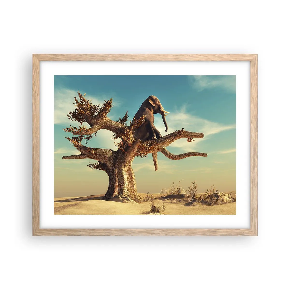 Poster in einem Rahmen aus heller Eiche - Ein neuer Standpunkt - 50x40 cm