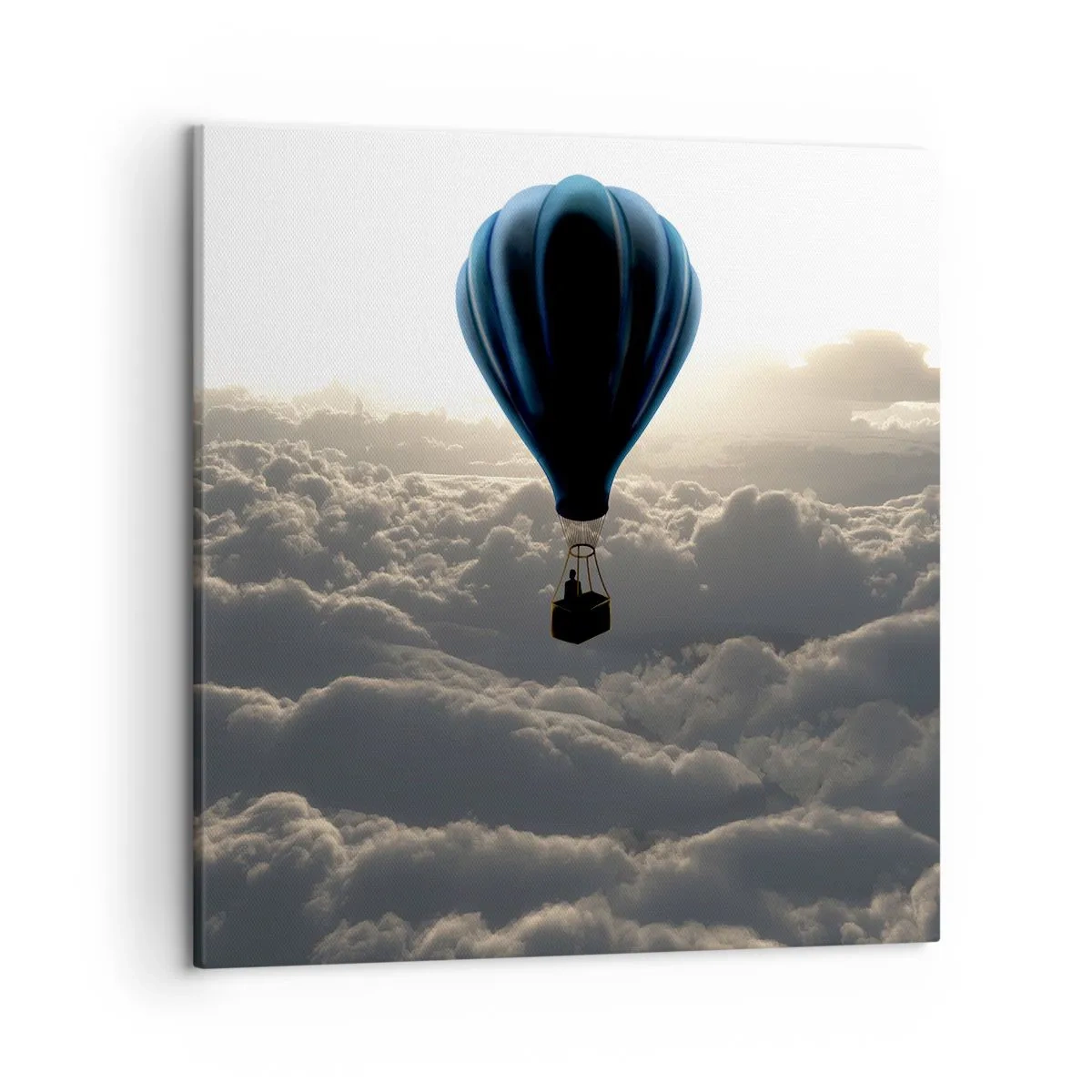 Bild auf Leinwand - Leinwandbild - Ein Wanderer über den Wolken - 50x50 cm