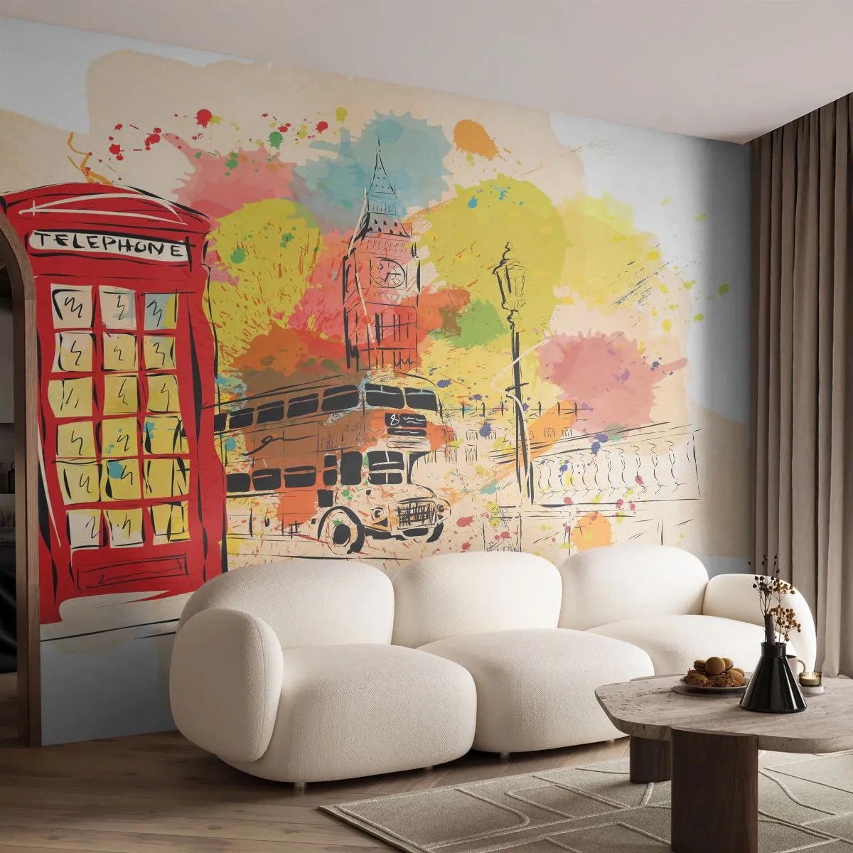 Fototapete Standard Eco - Die Stadt der Vielfalt - Stadt, London, Abstraktion - 200x140 cm