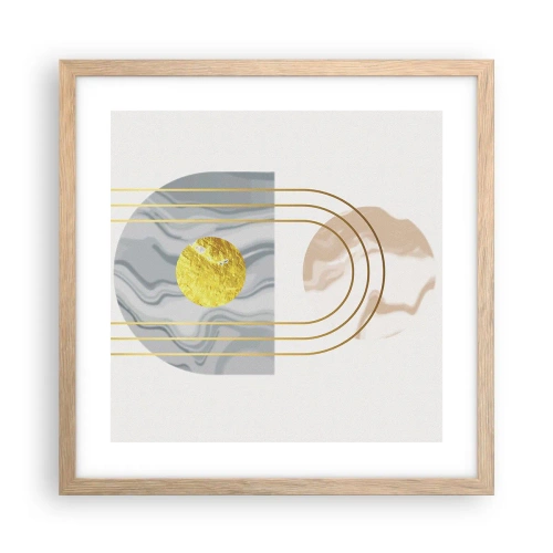 Poster in einem Rahmen aus heller Eiche - Helligkeit und Brillanz - 40x40 cm