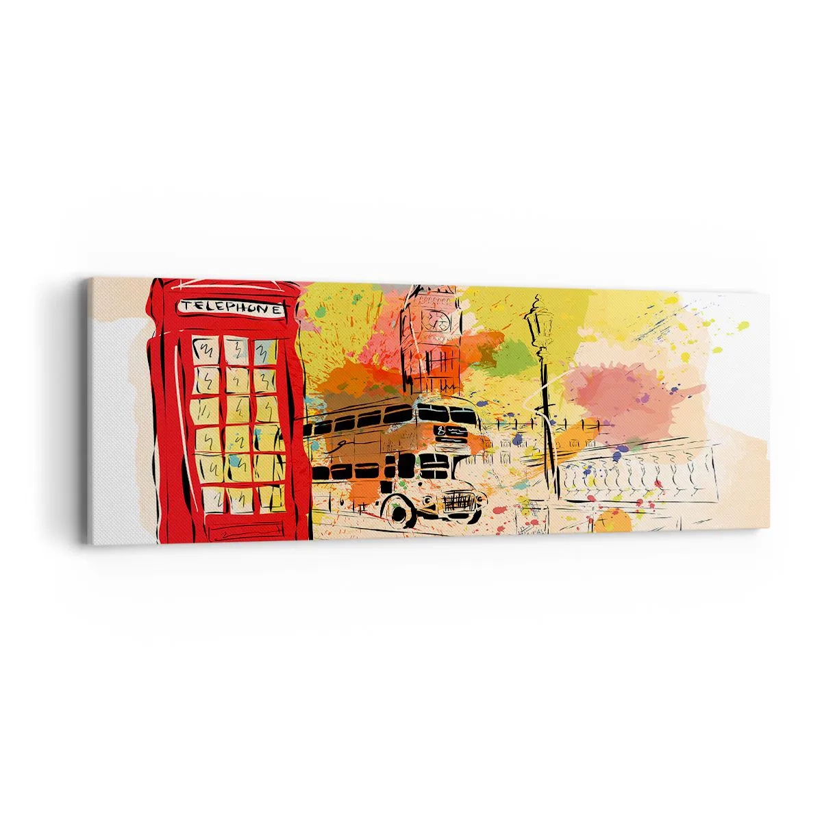 Bild auf Leinwand - Leinwandbild - Die Stadt der Vielfalt - 90x30 cm