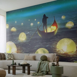 Selbstklebende Fototapete Deluxe Sticker - Dinge, von denen Philosophen nie geträumt haben - Abstraktion, Fantasie, Boot - 250x175 cm