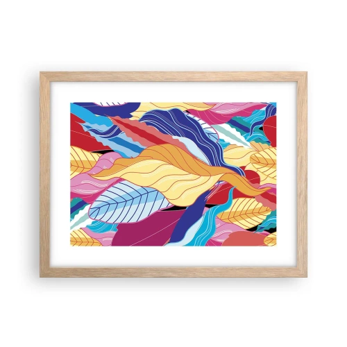 Poster in einem Rahmen aus heller Eiche - Buntes Durcheinander - 40x30 cm