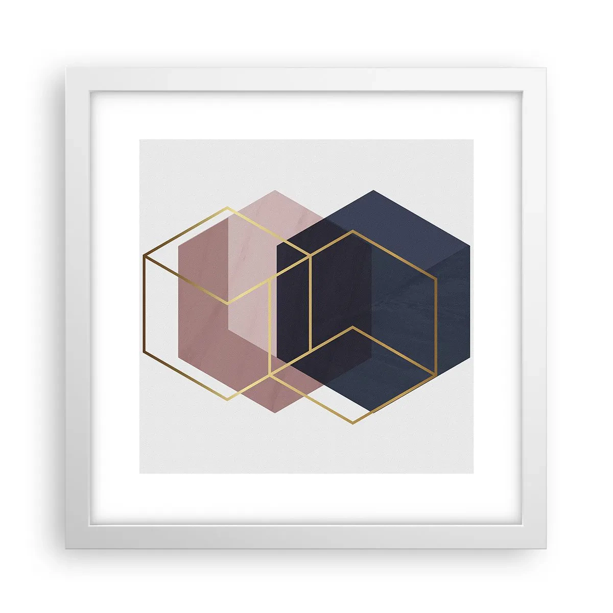 Poster in einem weißen Rahmen - Die Kraft der Einfachheit - 30x30 cm