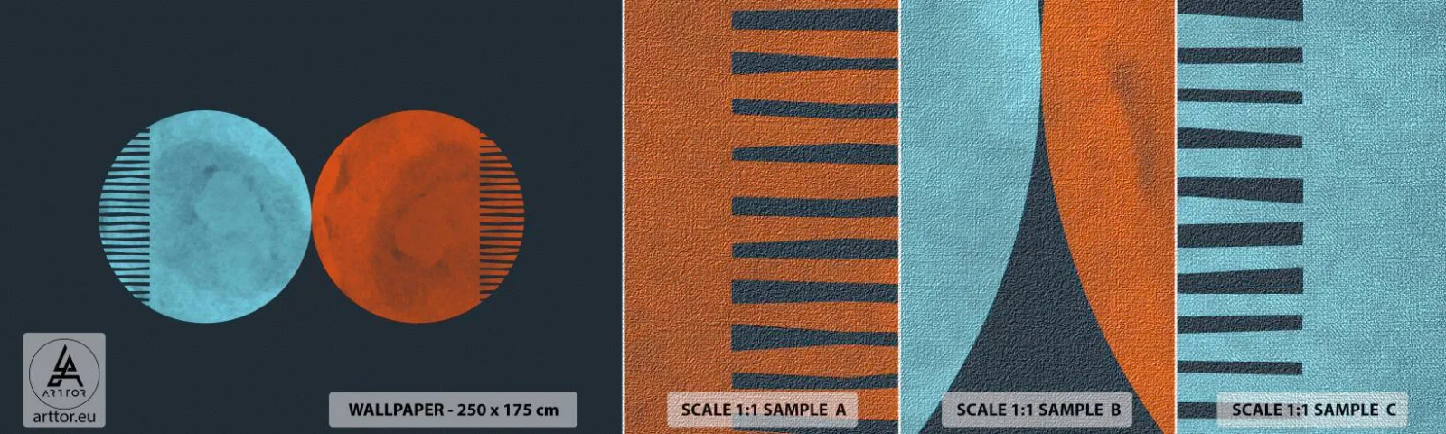 Fototapeten Muster Premium Canvas - Nur Geometrie? - Abstraktion, Stück, Bezirke - 100x30 cm