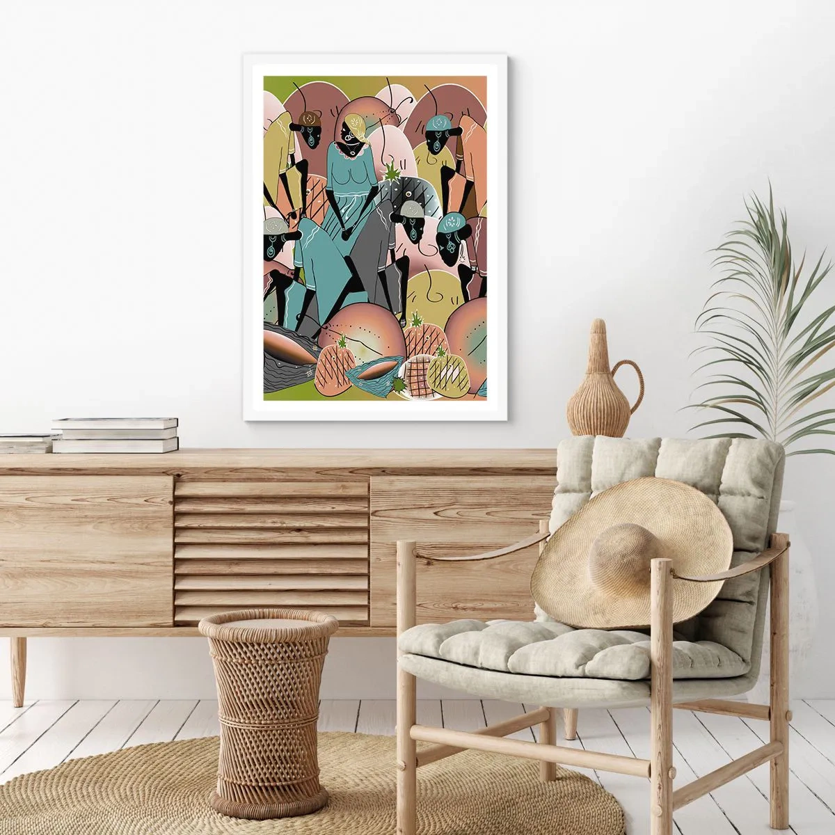 Poster in einem weißen Rahmen - Ein toller Urlaub steht bevor - 30x40 cm