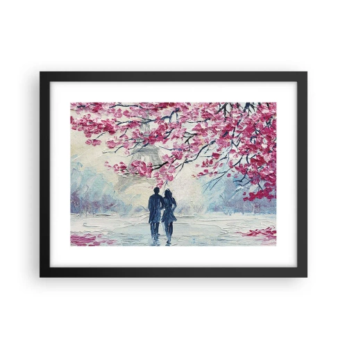 Poster in einem schwarzem Rahmen - Romantischer Spaziergang - 40x30 cm