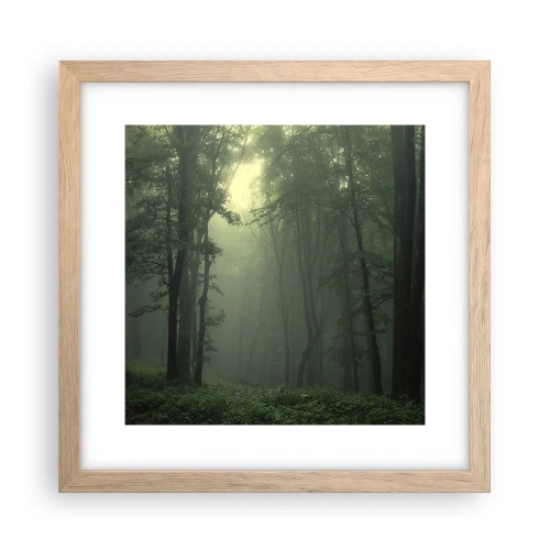 Poster in einem Rahmen aus heller Eiche - Bevor er aufwacht - 30x30 cm