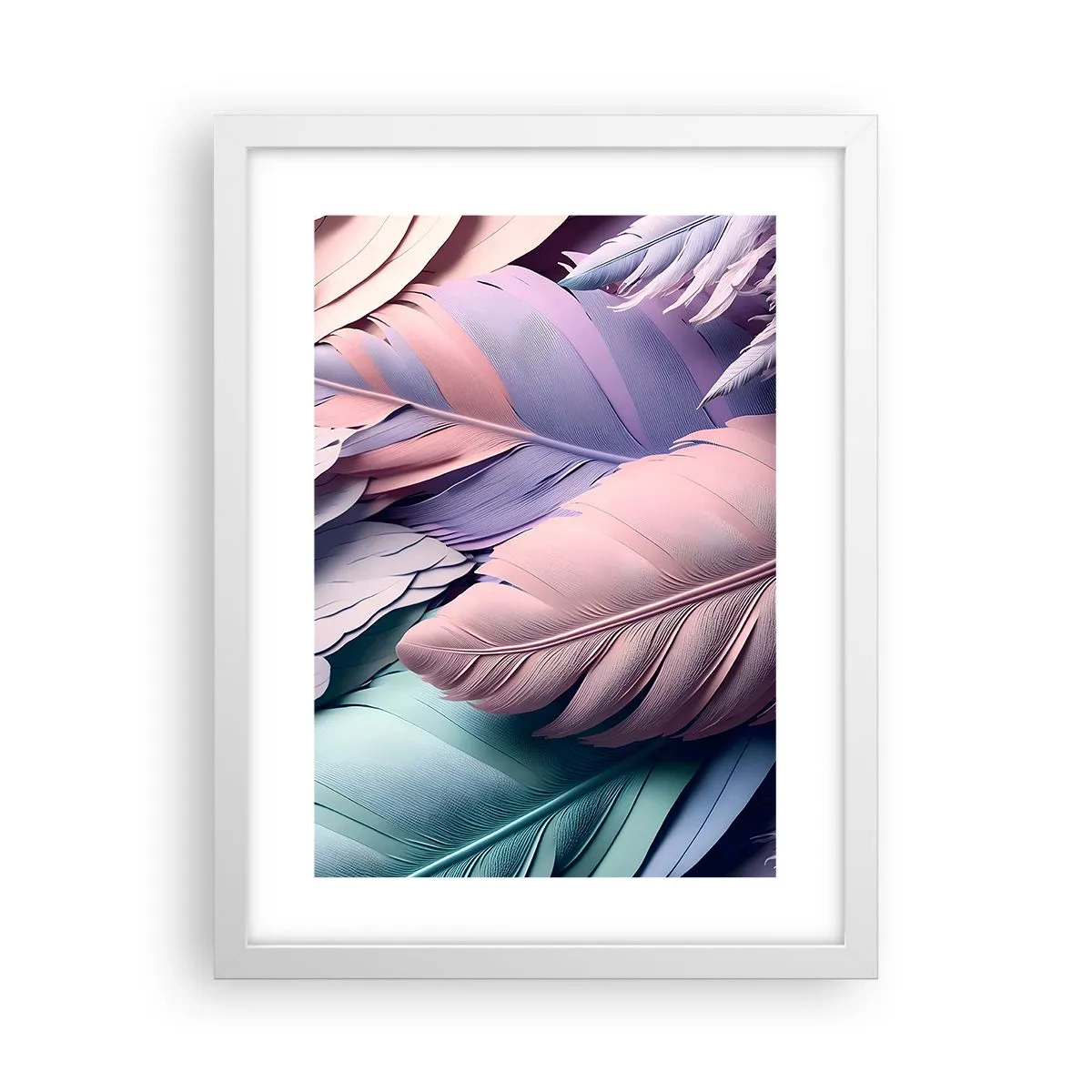 Poster in einem weißen Rahmen - Vogel-Chic - 30x40 cm