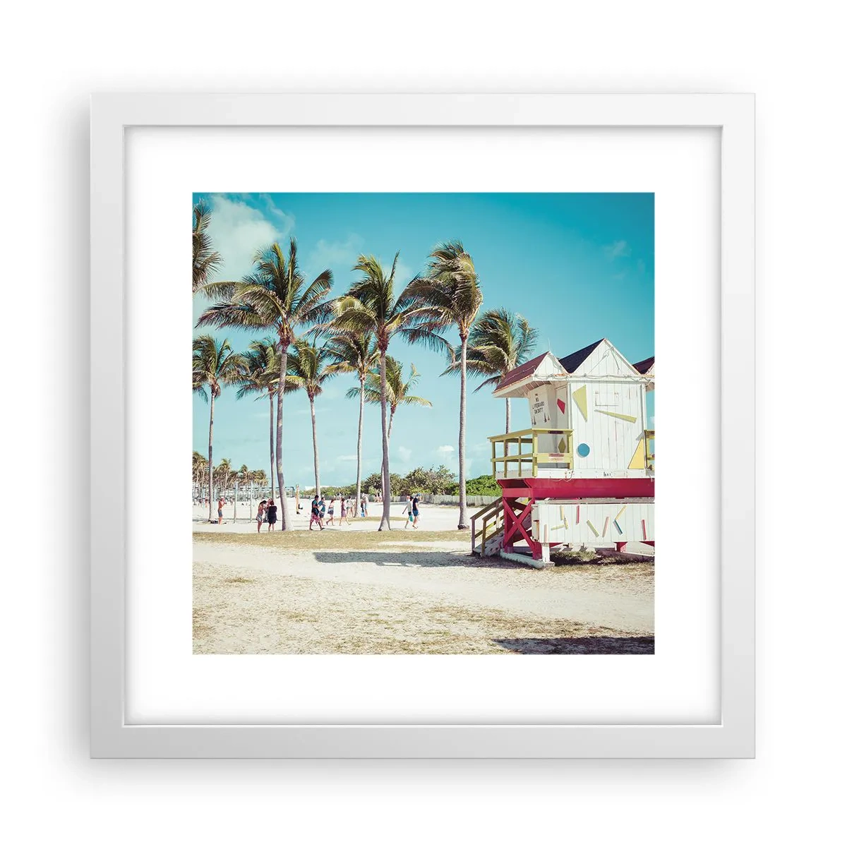 Poster in einem weißen Rahmen - Dir steht ein schöner Tag bevor - 30x30 cm