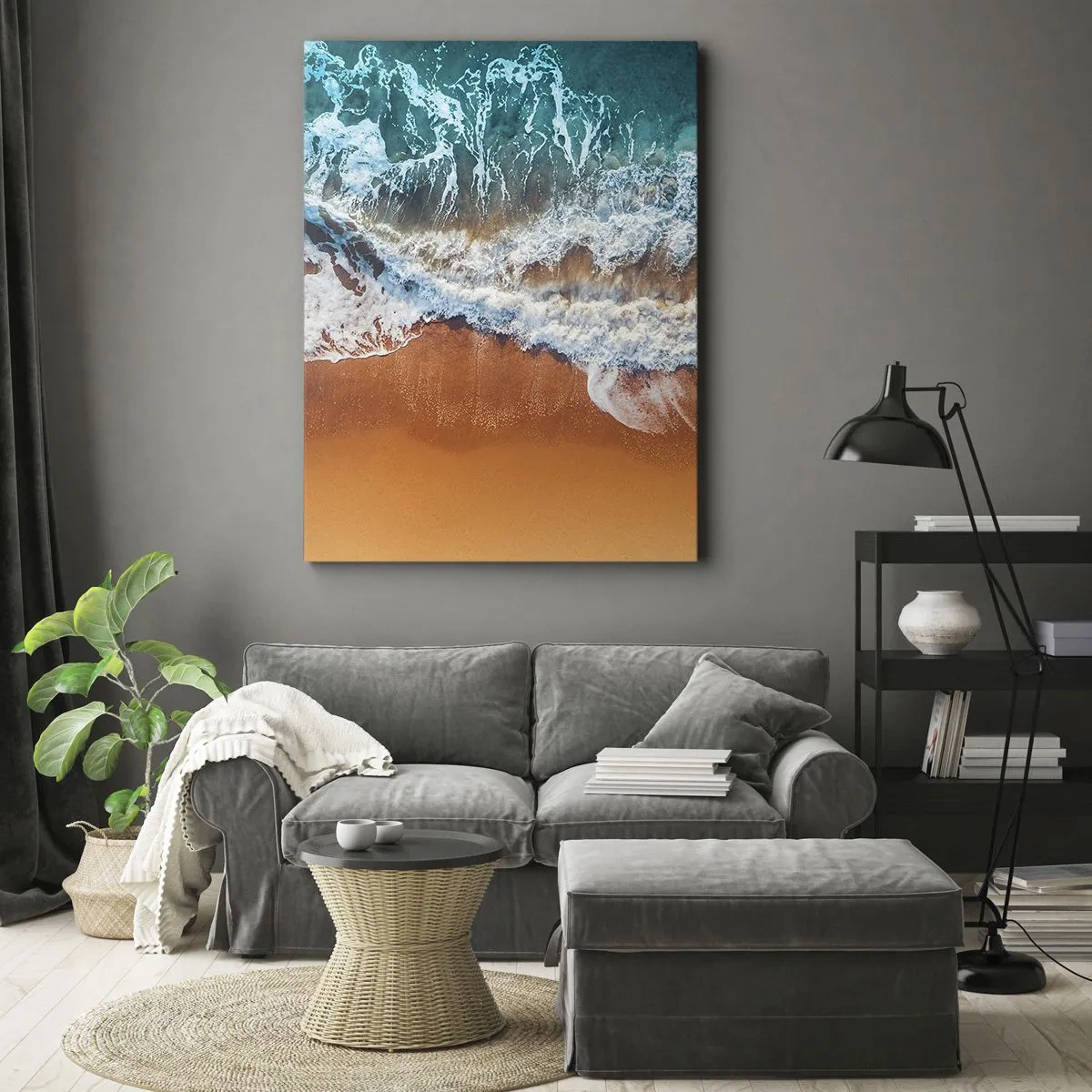 Bild auf Leinwand - Leinwandbild - Immer Hand in Hand - 55x100 cm