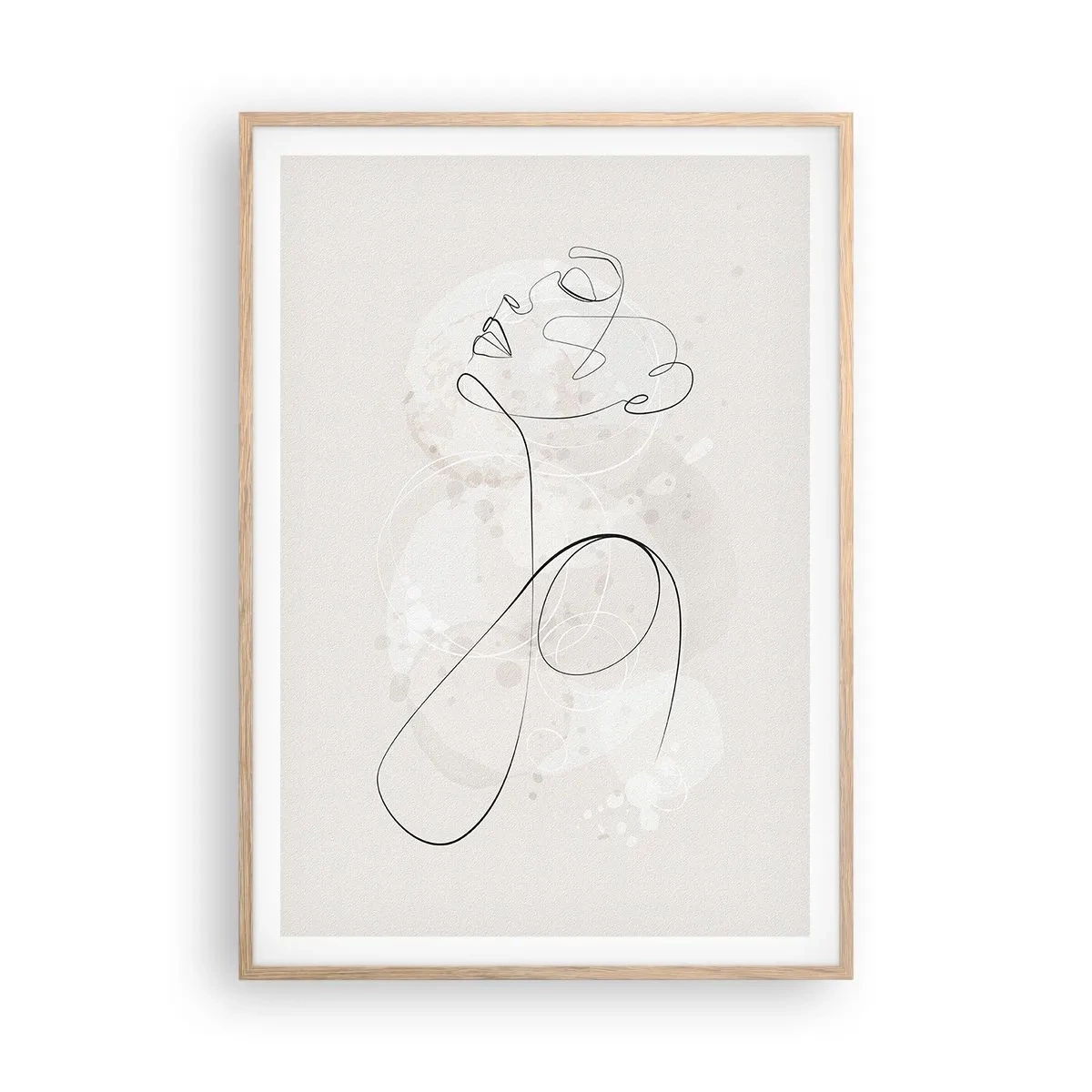 Poster in einem Rahmen aus heller Eiche - Die Spirale der Schönheit - 70x100 cm