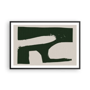 Poster in einem schwarzem Rahmen - Weiße Buchten - 91x61 cm