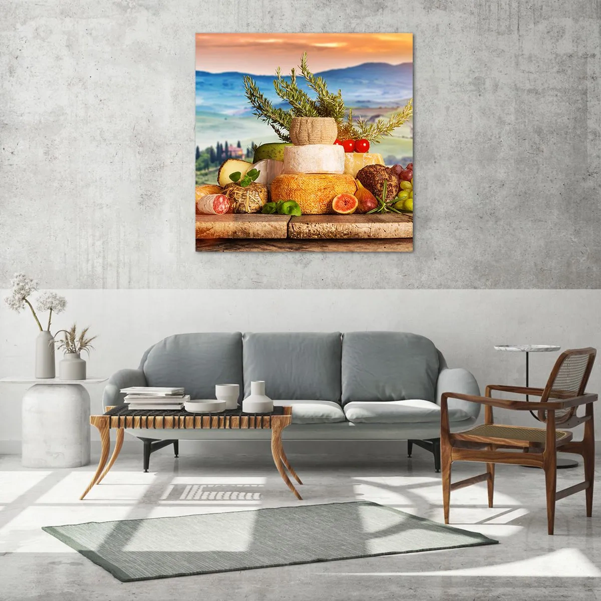 Glasbild - Bild auf glas - Die italienische Lebensfreude - 70x70 cm