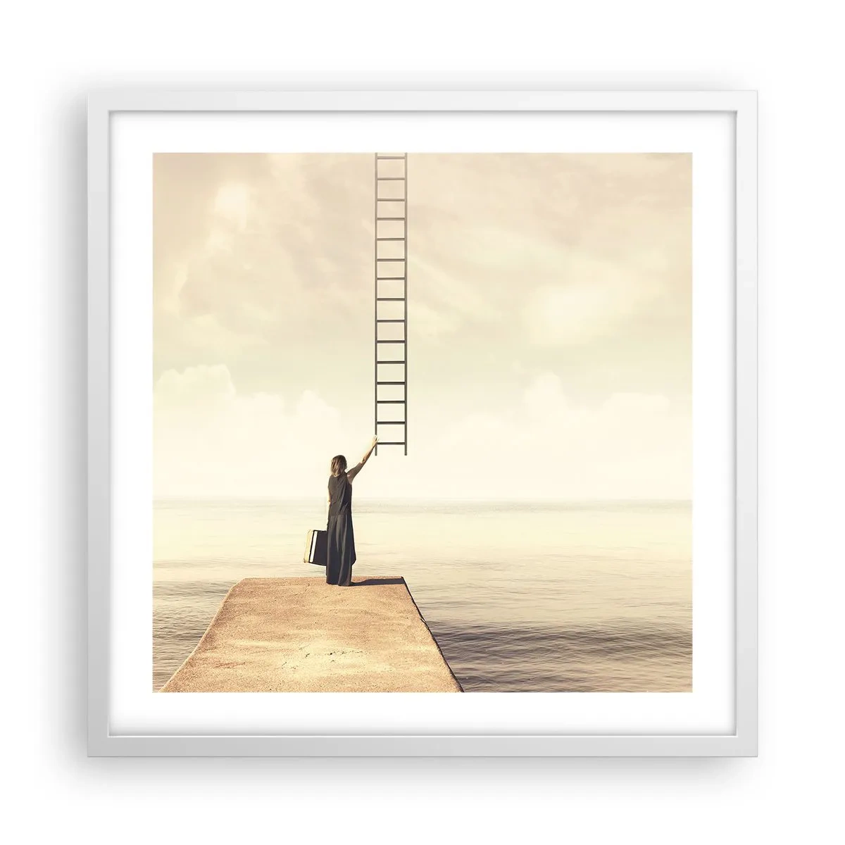Poster in einem weißen Rahmen - Eine magische Reise - 50x50 cm