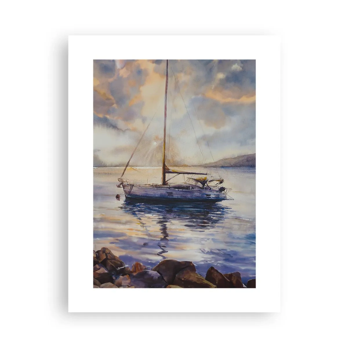 Poster - Abend in der Bucht - 30x40 cm