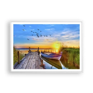 Poster in einem weißen Rahmen - Bis morgen - 100x70 cm