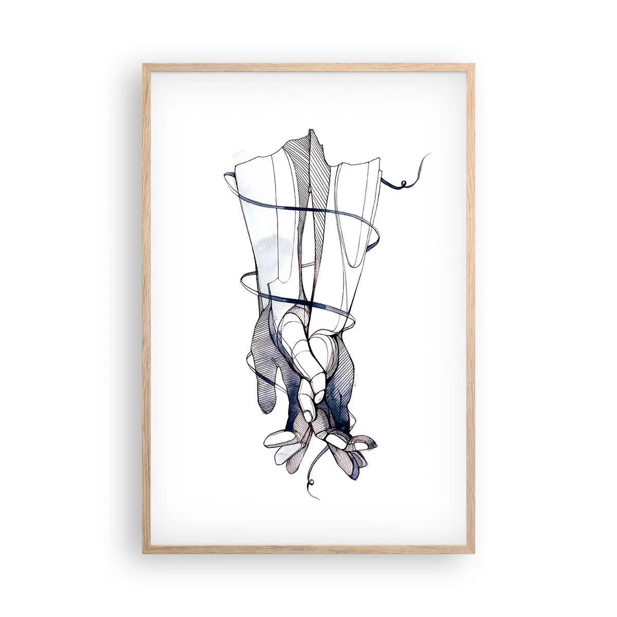 Poster in einem Rahmen aus heller Eiche - Touch-Studie - 61x91 cm