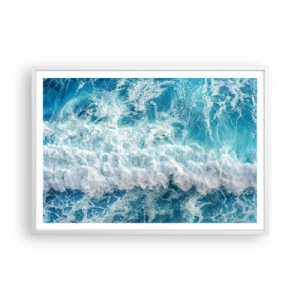 Poster in einem weißen Rahmen - Freudig und springend - 100x70 cm