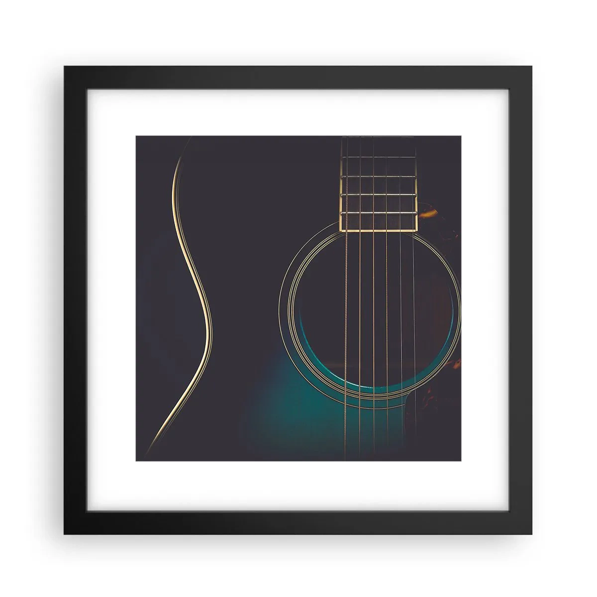 Poster in einem schwarzem Rahmen - Einen Moment bevor es ertönt - 30x30 cm