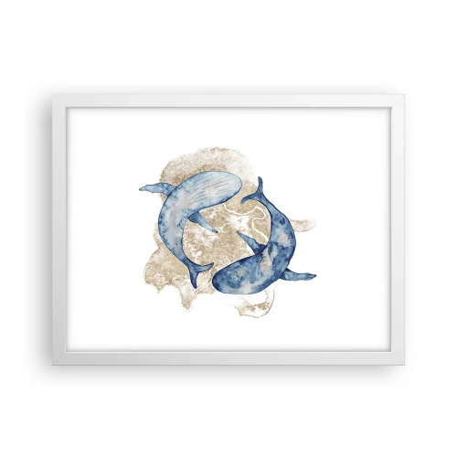 Poster in einem weißen Rahmen - Freundschaft oder Liebe? - 40x30 cm